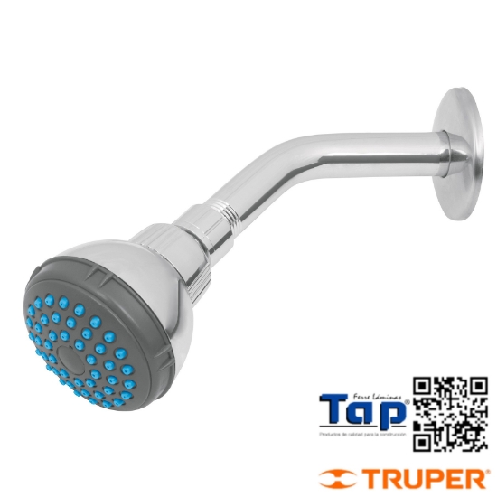 Imagen de REGADERA REDONDA 062 2-1/2" BRAZO Y CHAPETON ACERO FOSET