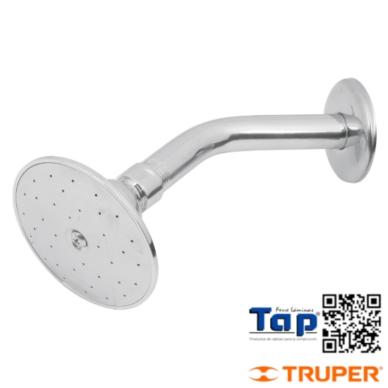 Imagen de REGADERA REDONDA 087 3-1/2"  BRAZO Y CHAPETON ACERO FOSET