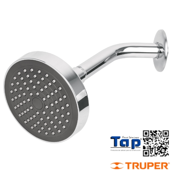 Imagen de REGADERA REDONDA 106 4-1/4" BRAZO Y CHAPETON ACERO FOSET