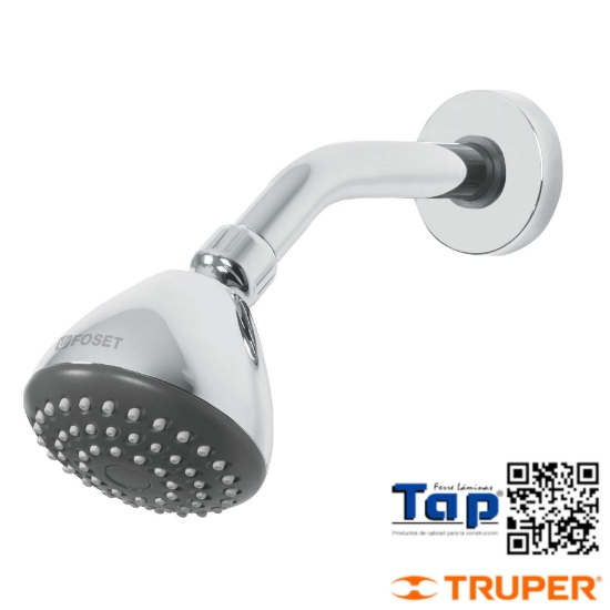 Imagen de REGADERA REDONDA081 3-1/4" BRAZO Y CHAPETON ACERO INOX FOSET