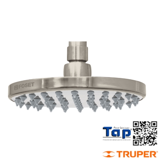 Imagen de REGADERA SATIN 150 6" PLATO REDONDO SIN BRAZO FOSET