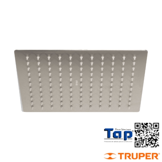 Imagen de REGADERA SATIN 250 10" PLATO CUADRADO DELGADO SIN BRAZO FOSE