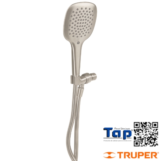Imagen de REGADERA SATIN TELEFONO C SOPORTE FOSET