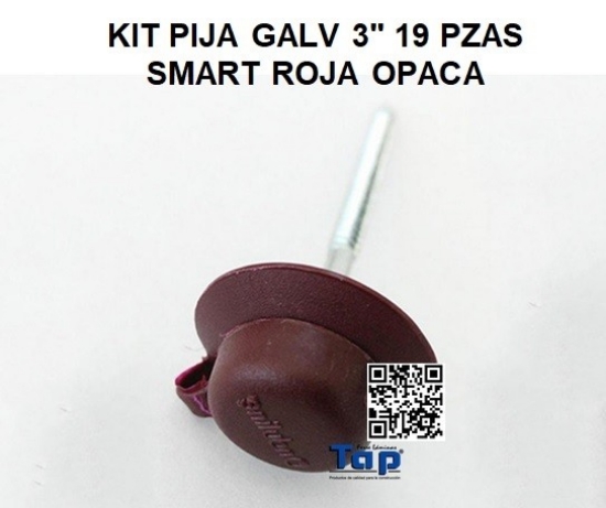 Imagen de KIT PIJA GALV 3" 19 PZAS SMART ROJA OPACA