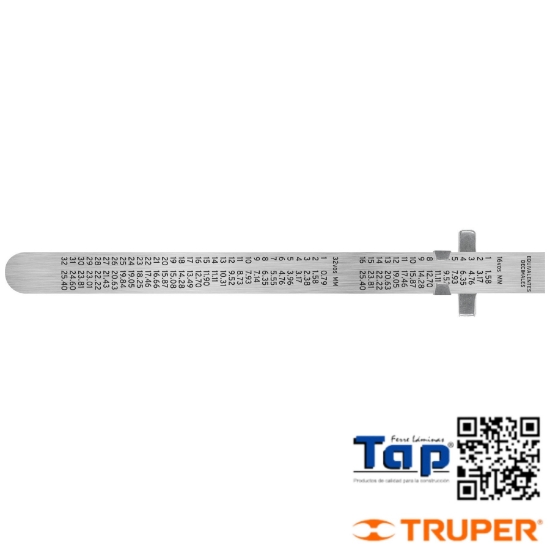 Imagen de REGLA 15 CM ACERO INOXIDABLE BOLSILLO TRUPER