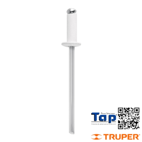 Imagen de REMACHES 003 1/8"X006 1/4" BLANCOS ALU ALA 006 1/4" BOL 50