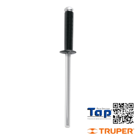 Imagen de REMACHES 003 1/8"X008 5/16" NEGROS ALU ALA 006 1/4" BOL 50