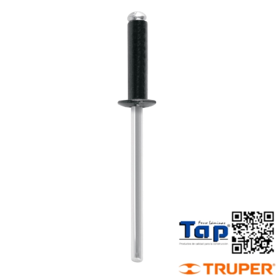 Imagen de REMACHES 003 1/8"X009 3/8" NEGROS ALU ALA 006 1/4" BOL 50