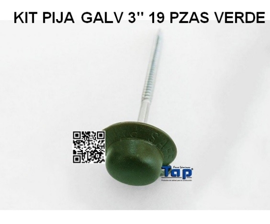 Imagen de KIT PIJA GALV 3" 19 PZAS VERDE