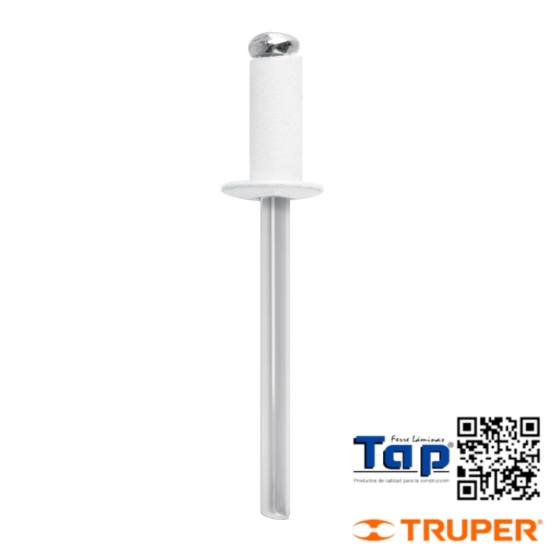 Imagen de REMACHES 005 3/16"X006 1/4" BLANCOS ALU ALA 009 3/8" BOL 50