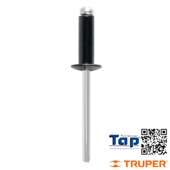 Imagen de REMACHES 005 3/16"X013 1/2" NEGROS ALU ALA 009 3/8" BOL 50