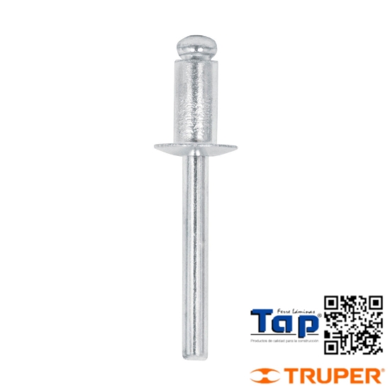 Imagen de REMACHES 006 1/4"X006 1/4" ALU ALA 013 1/2" BOL 50