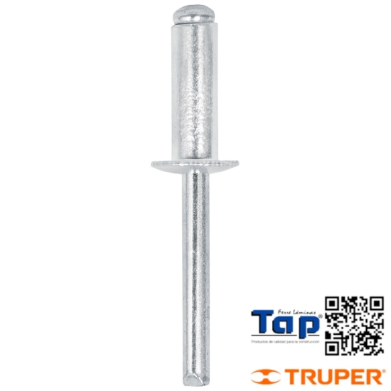 Imagen de REMACHES 006 1/4"X013 1/2" ALU ALA 013 1/2" BOL 50