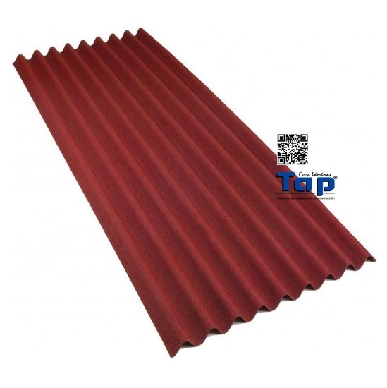 Imagen de LAM CLAS ONDU 2.00x0.95 ROJA
 CON FIJACION