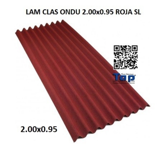 Imagen de LAM CLAS ONDU 2.00x0.95 ROJA SL