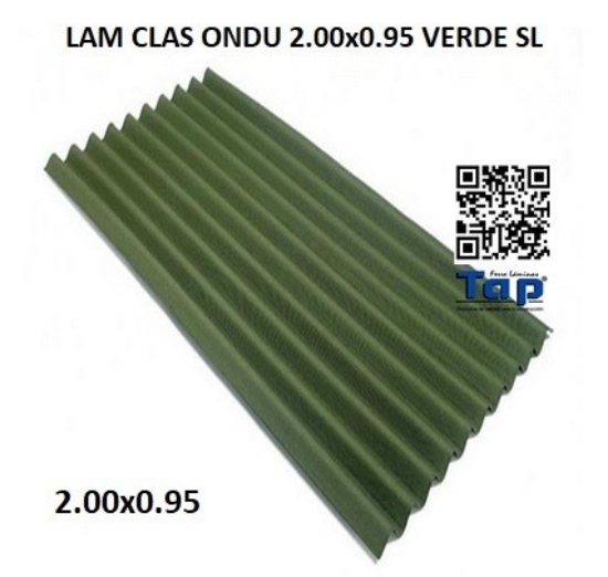 Imagen de LAM CLAS ONDU 2.00x0.95 VERDE SL