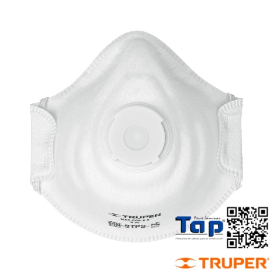 Imagen de RESPIRADOR N95 C VALVULA P POLVOS Y PARTICULAS TRUPER