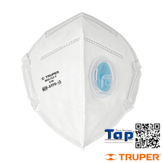 Imagen de RESPIRADOR N95 PLEGABLE C VALVULA P PARTICULAS TRUPER