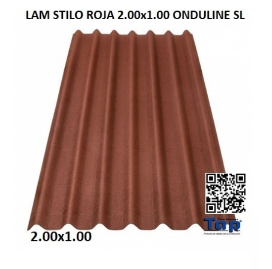 Imagen de LAM STILO ROJA 2.00x1.00 ONDULINE SL