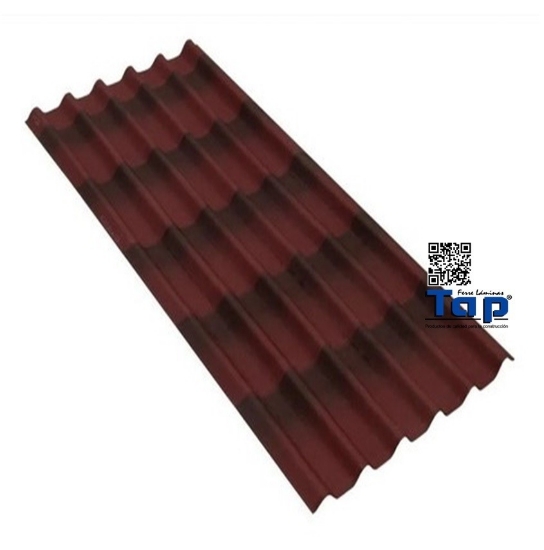 Imagen de LAM TILE ROJA 3D ONDULINE 1.95x0.95 CON FIJACION