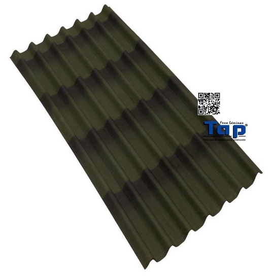 Imagen de LAM TILE VERDE 3D ONDULINE 1.95x1.00 CON FIJACION