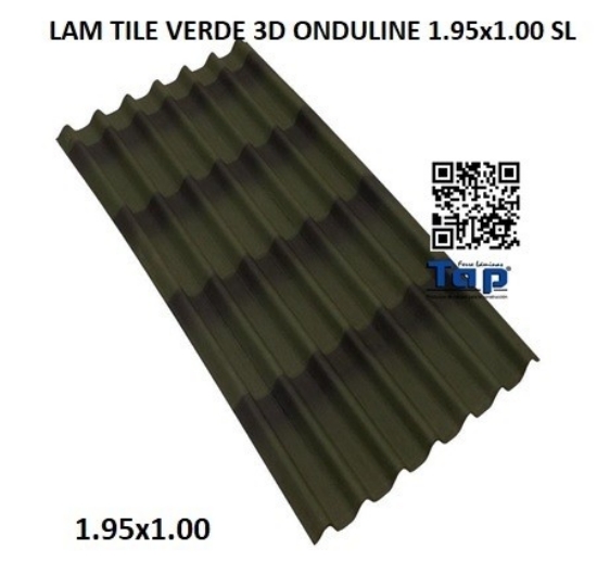 Imagen de LAM TILE VERDE 3D ONDULINE 1.95x1.00 SL