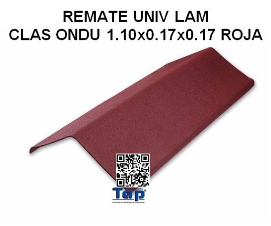 Imagen de REMATE UNIV LAM CLAS ONDU 1.10x0.17x0.17 ROJA