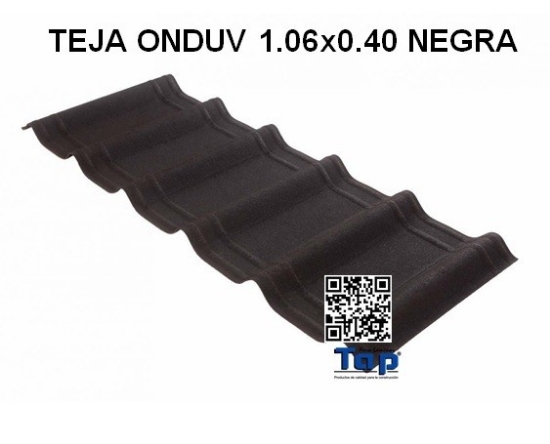 Imagen de TEJA ONDUV 1.06x0.40 NEGRA