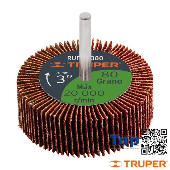 Imagen de RUEDA FLAP 075 3" GRANO  80 TRUPER