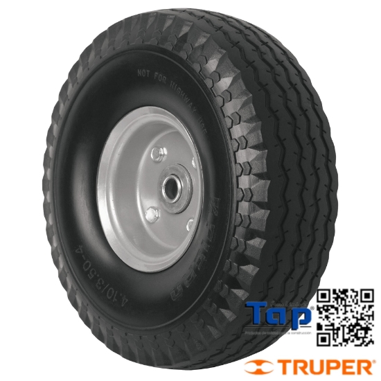 Imagen de RUEDA IMPONCHABLE 250 10" P EJE LATERAL TRUPER