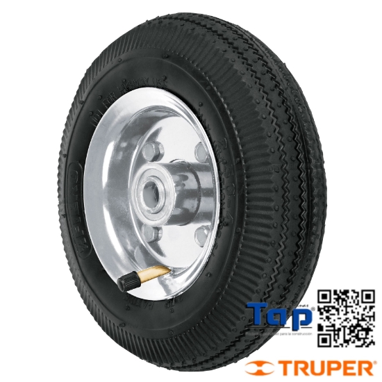 Imagen de RUEDA NEUMATICA 200 8" P EJE CENTRAL TRUPER
