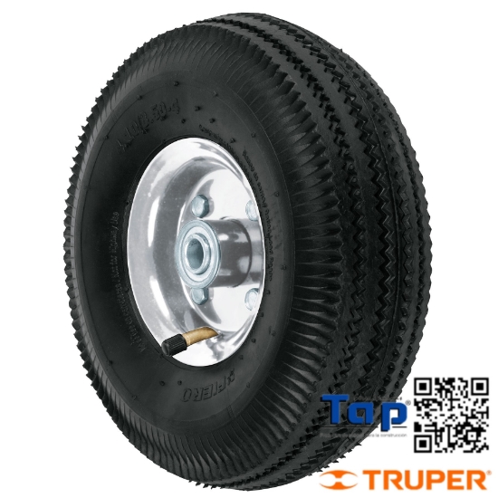 Imagen de RUEDA NEUMATICA 250 10" P EJE CENTRAL TRUPER