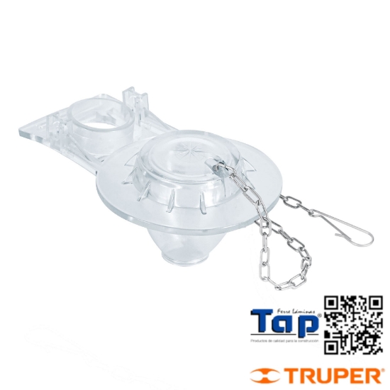 Imagen de SAPO P WC 050 2" PVC TRANSPARENTE C CADENA INOXIDABLE