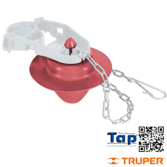 Imagen de SAPO P WC 050 2" SILICONA C MARCO RIGIDO CADENA INOX