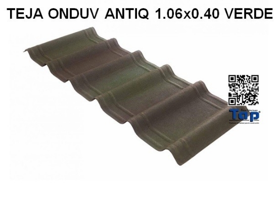 Imagen de TEJA ONDUV ANTIQUE 1.06x0.40 VERDE