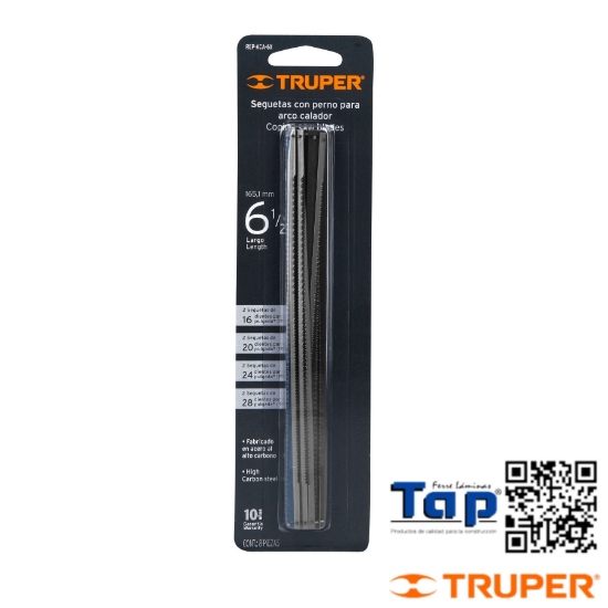 Imagen de SEGUETAS REP P ACA-6X TRUPER BLISTER C 8
