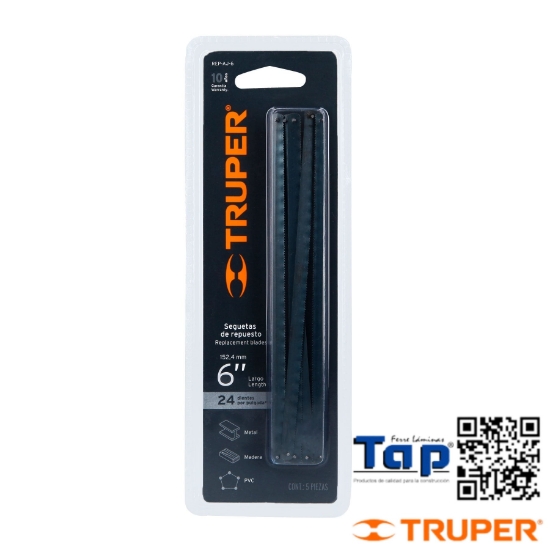 Imagen de SEGUETAS REP P AJ-6 TRUPER BLÍSTER C 5