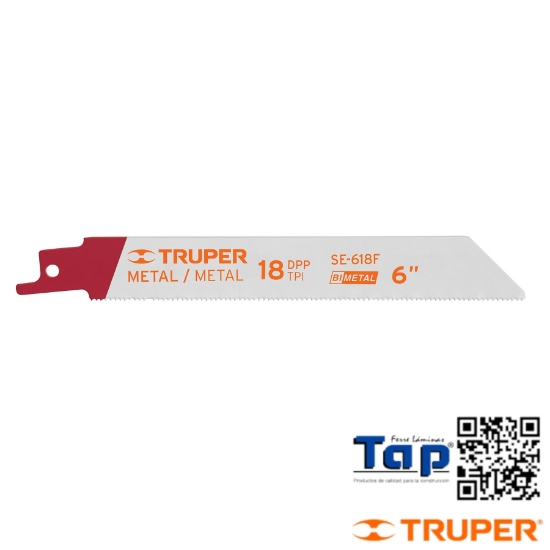 Imagen de SEGUETAS SIERRA SABLE 150 6" 18 DPP P METAL BLISTER C 2