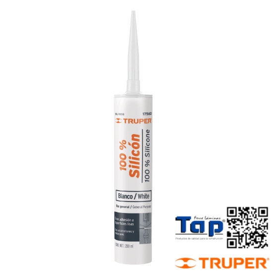Imagen de SELLADOR BLANCO 100% SILICON 280 ML TRUPER
