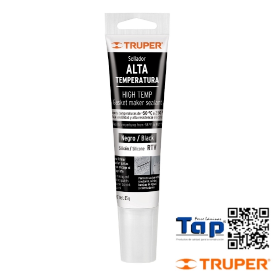 Imagen de SELLADOR SILICON NEGRO P ALTAS TEMPERATURAS 85 G