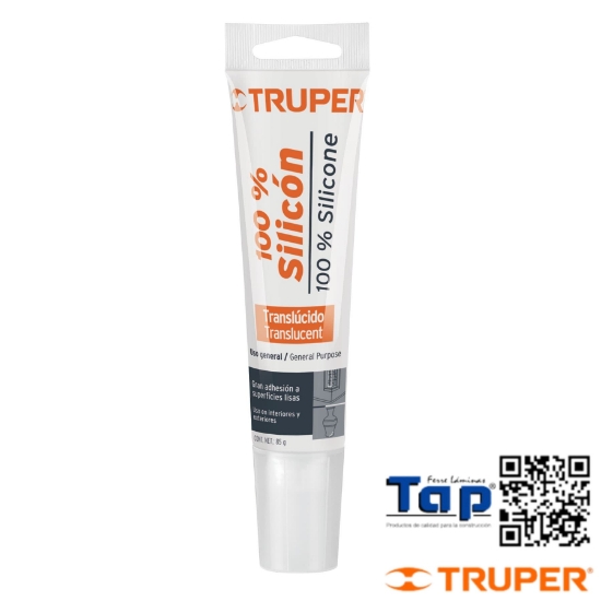 Imagen de SELLADOR TRANSP 100% SILICON  85 G TRUPER