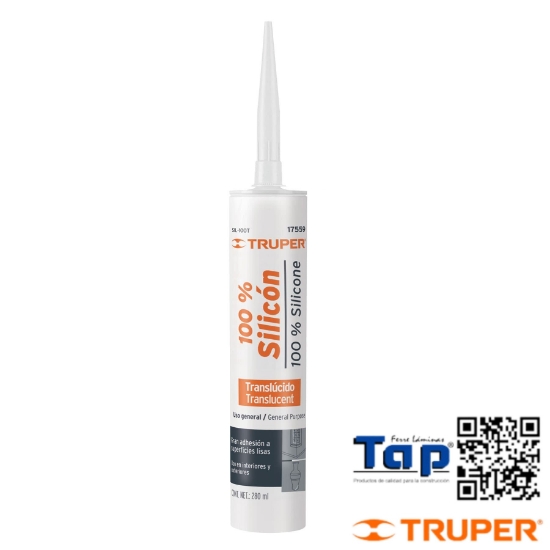 Imagen de SELLADOR TRANSP 100% SILICON 280 ML TRUPER
