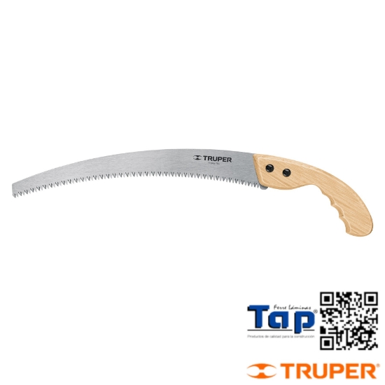 Imagen de SERRUCHO PODA 350 14" HOJA CURVA 6 DPP MANGO MAD TRUPER