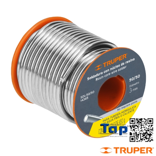 Imagen de SOLDADURA C NUCLEO RESINA 50/50 TUBERIA HIDRAULICA 450 G