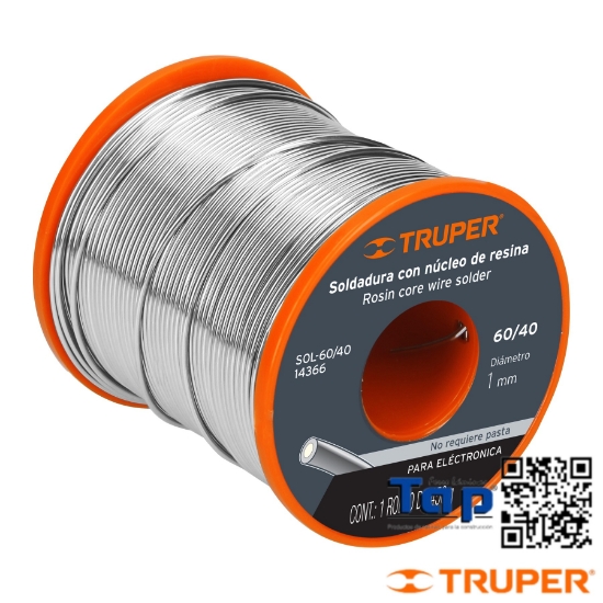 Imagen de SOLDADURA C NUCLEO RESINA 60/40 P ELECTRONICA 450 G
