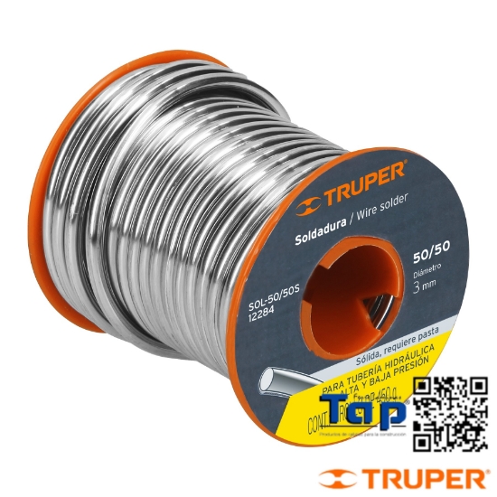 Imagen de SOLDADURA SOLIDA 50/50 P TUBERIA HIDRAULICA 450 G