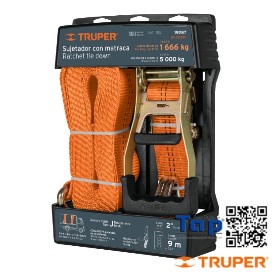 Imagen de SUJETADOR C MATRACA CARGA MAXIMA 5000 KG TRUPER