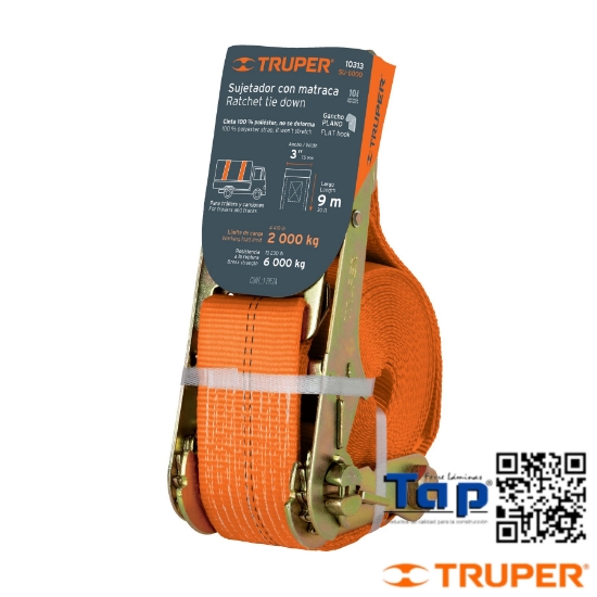 Imagen de SUJETADOR C MATRACA CARGA MAXIMA 6000 KG TRUPER
