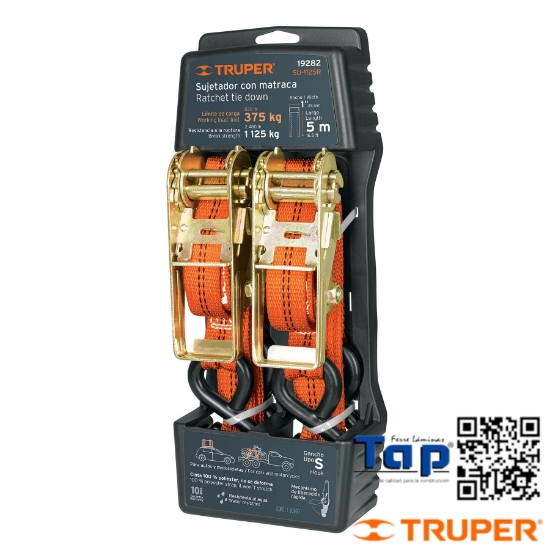 Imagen de SUJETADORES C MATRACA DE CARGA MAXIMA 1125 KG JGO 2