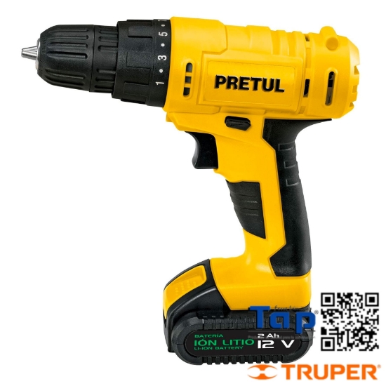 Imagen de TALADRO INALAMBRICO 009 3/8" 12 V PRETUL